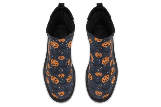 Pumpkin Party Platform Chelsea Boots