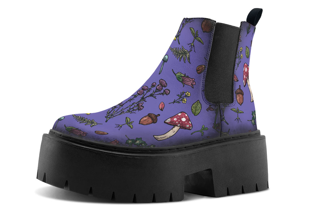 Purple Herbology Platform Chelsea Boots