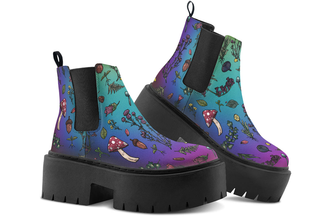 Rainbow Herbology Platform Chelsea Boots