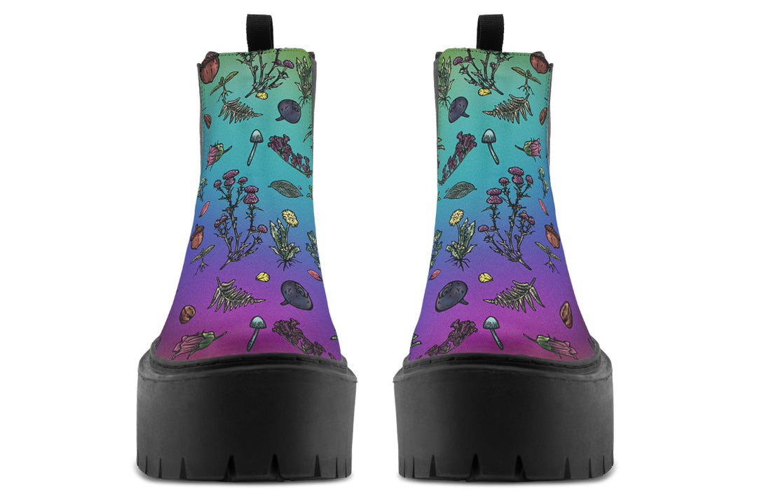 Rainbow Herbology Platform Chelsea Boots