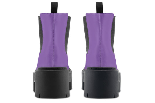 Retro Violet Platform Chelsea Boots