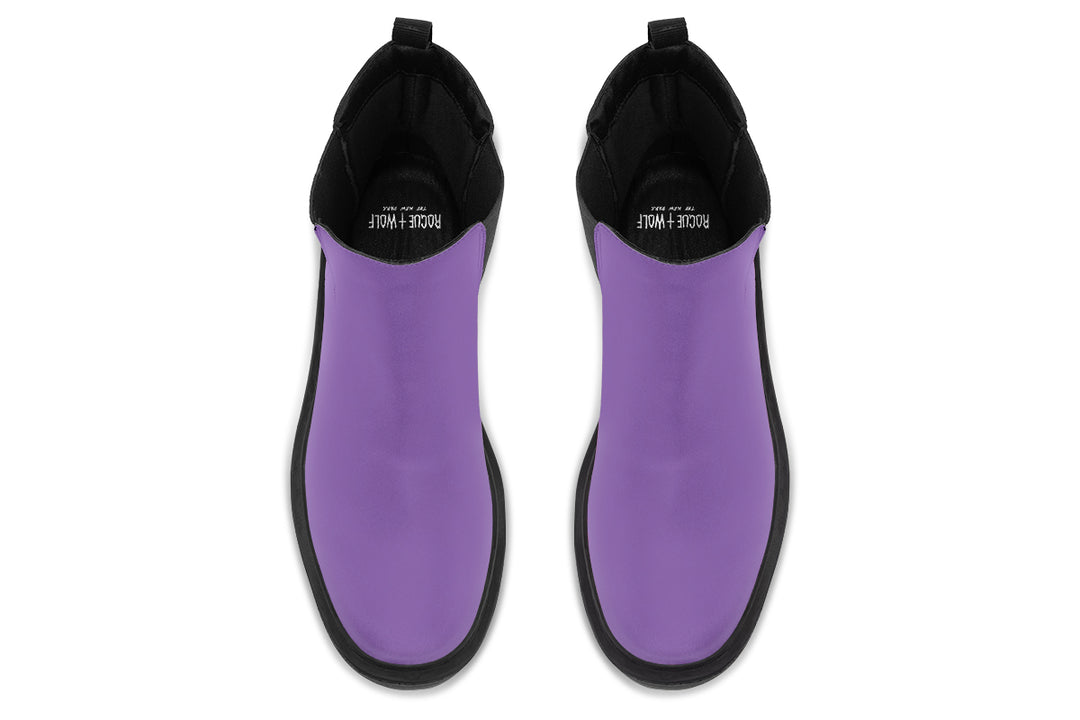 Retro Violet Platform Chelsea Boots