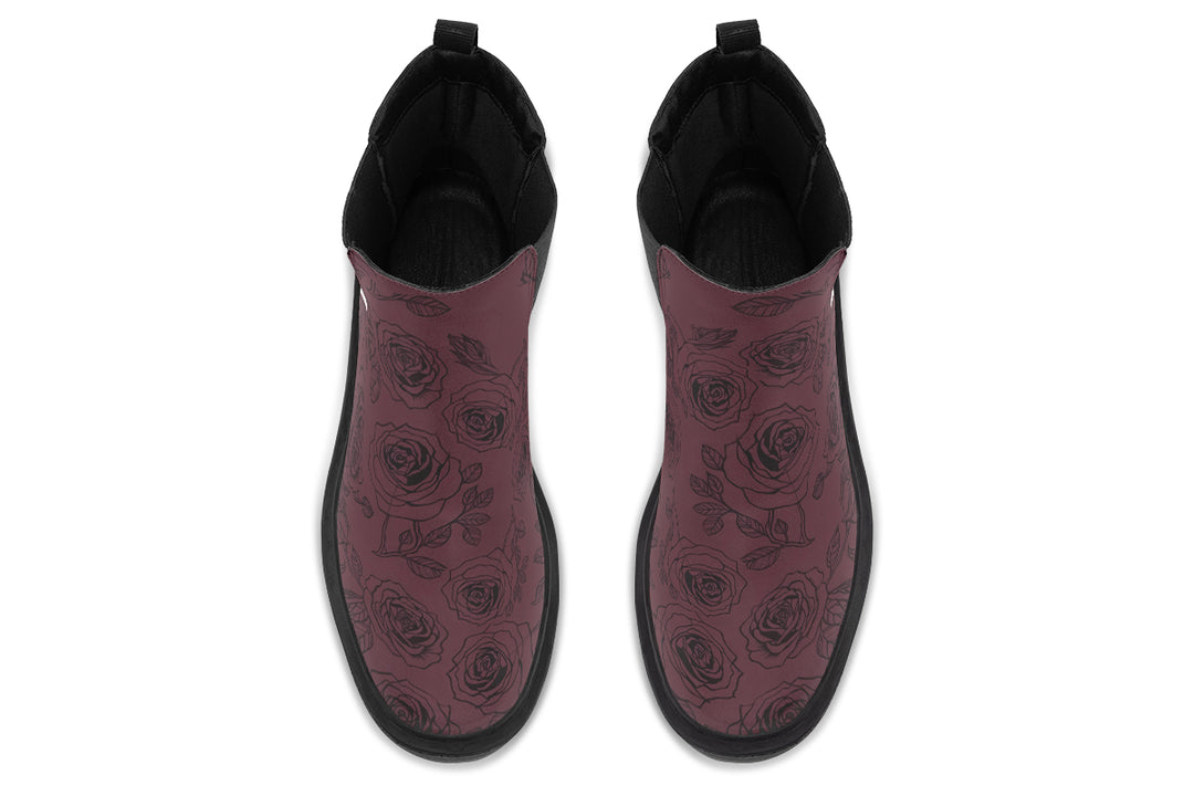 Rosa Aeterna Platform Chelsea Boots