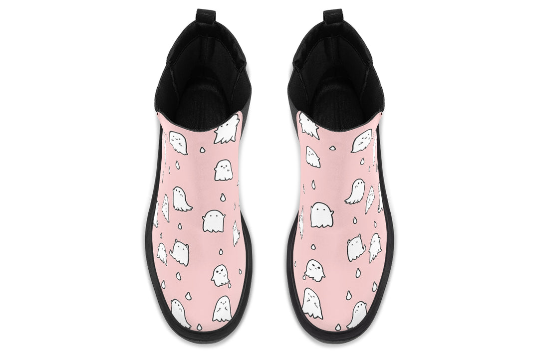 Rose Ghost Party Platform Chelsea Boots