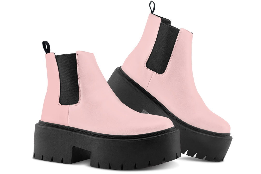 Rose Quartz Platform Chelsea Boots