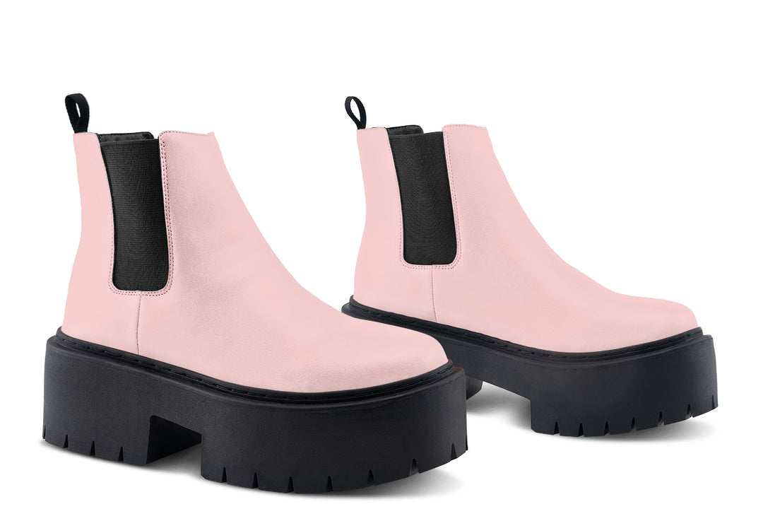 Rose Quartz Platform Chelsea Boots