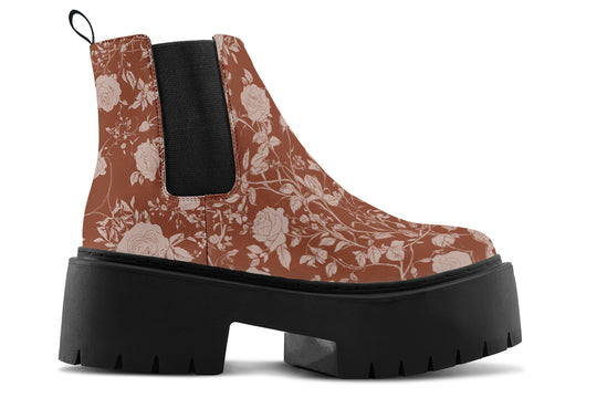 Rosewood Rose Romance Platform Chelsea Boots