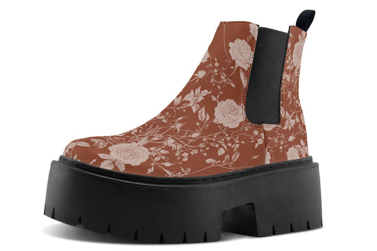 Rosewood Rose Romance Platform Chelsea Boots