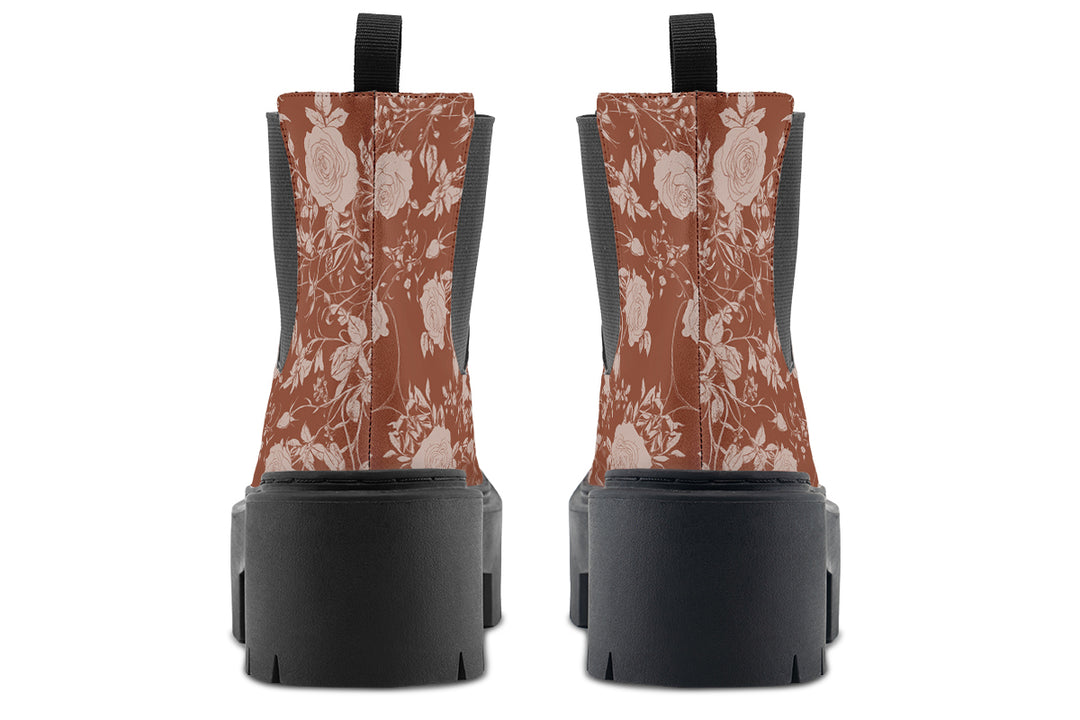 Rosewood Rose Romance Platform Chelsea Boots