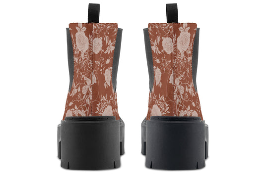 Rosewood Rose Romance Platform Chelsea Boots