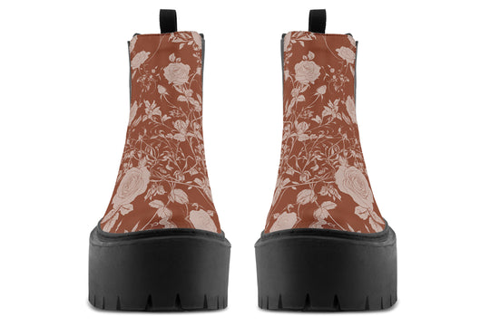 Rosewood Rose Romance Platform Chelsea Boots
