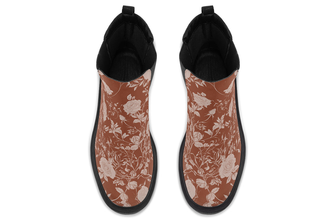 Rosewood Rose Romance Platform Chelsea Boots