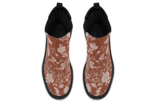 Rosewood Rose Romance Platform Chelsea Boots