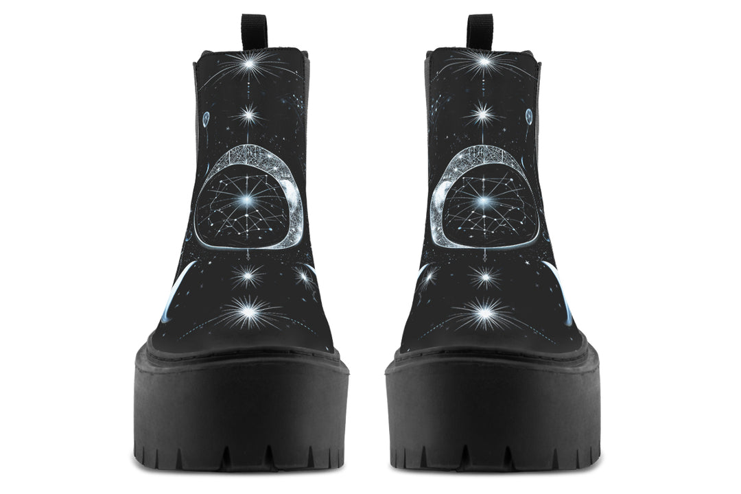 Sage Owl Platform Chelsea Boots