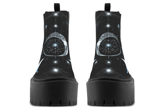 Sage Owl Platform Chelsea Boots
