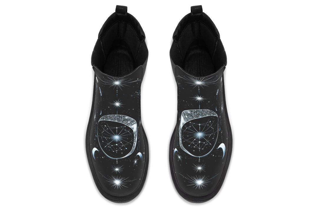Sage Owl Platform Chelsea Boots