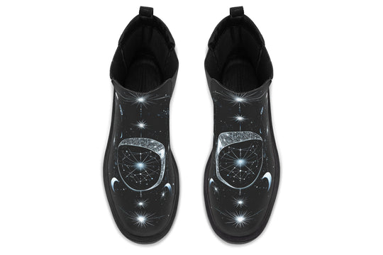 Sage Owl Platform Chelsea Boots