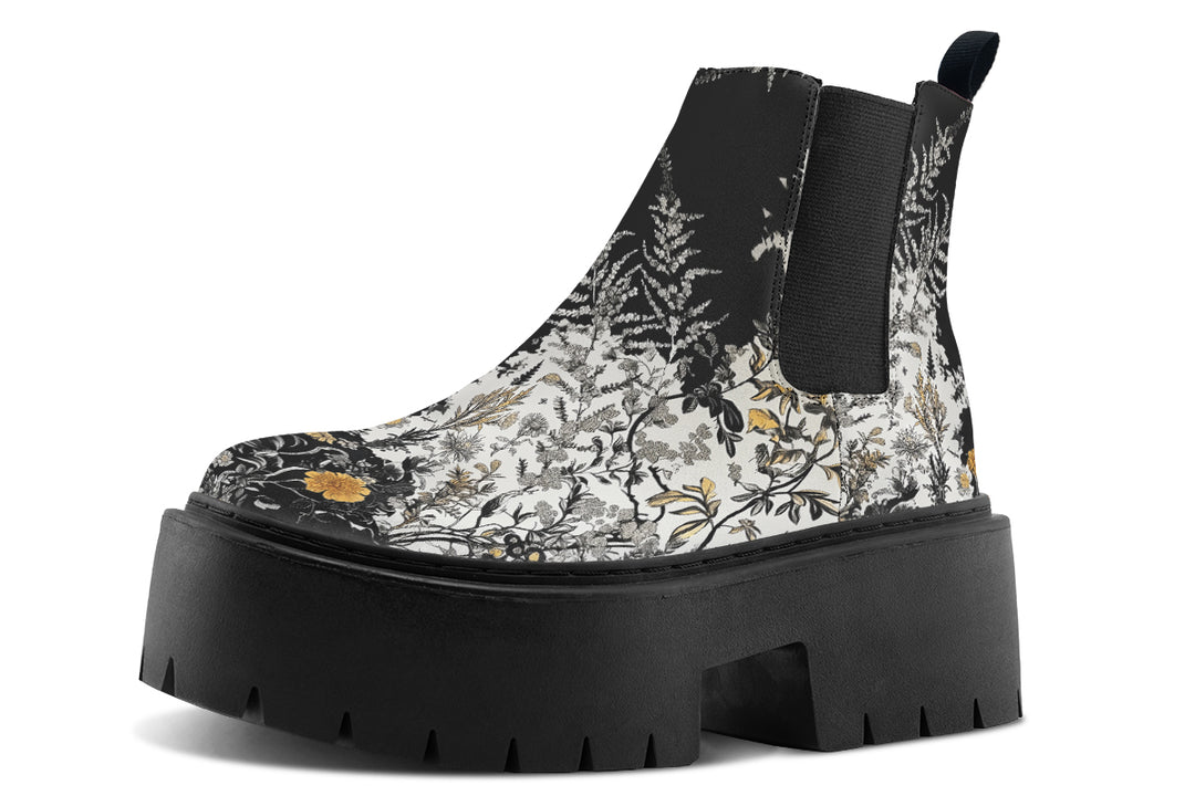 Shadow Ferns Platform Chelsea Boots