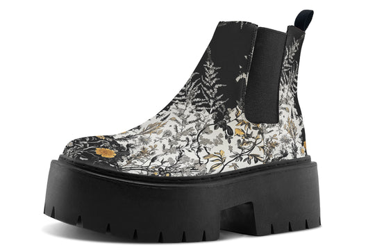 Shadow Ferns Platform Chelsea Boots