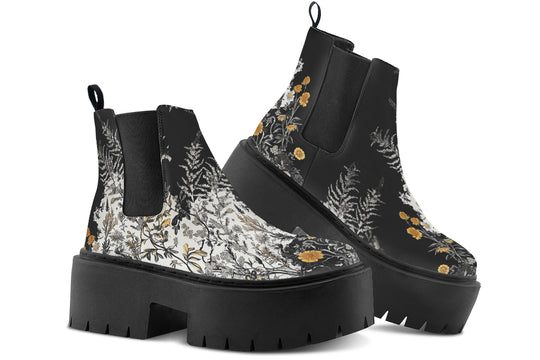 Shadow Ferns Platform Chelsea Boots