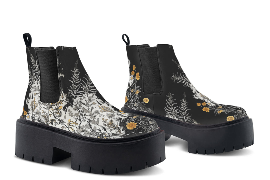 Shadow Ferns Platform Chelsea Boots