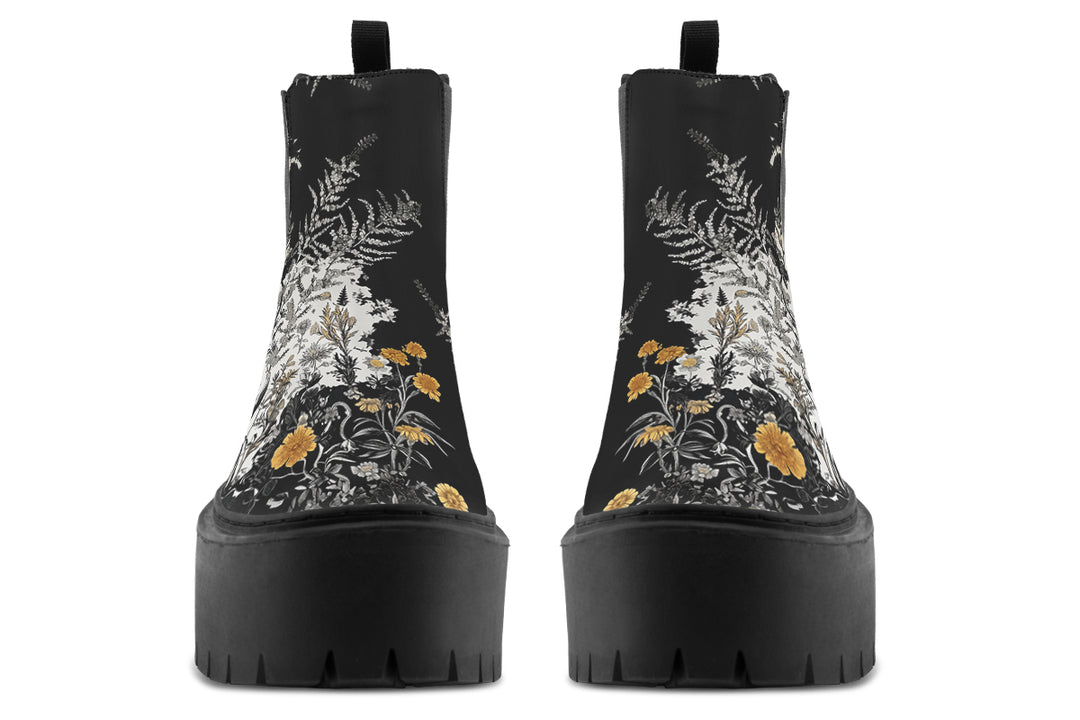 Shadow Ferns Platform Chelsea Boots