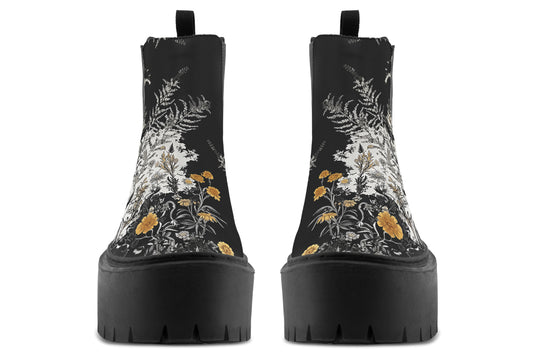 Shadow Ferns Platform Chelsea Boots