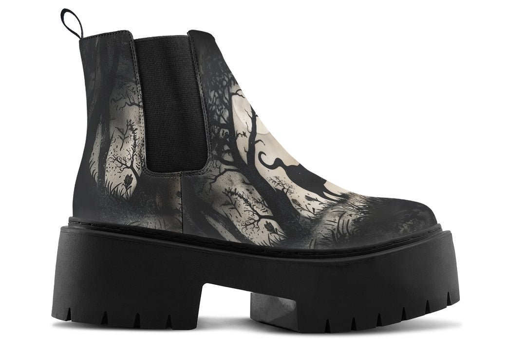 Shadows And Whiskers Platform Chelsea Boots
