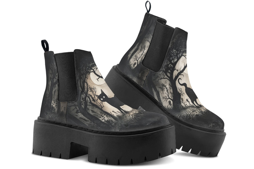 Shadows And Whiskers Platform Chelsea Boots