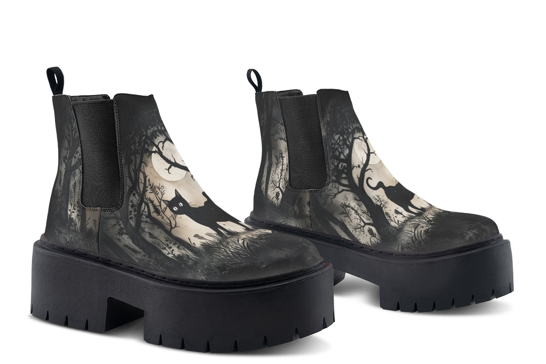 Shadows And Whiskers Platform Chelsea Boots