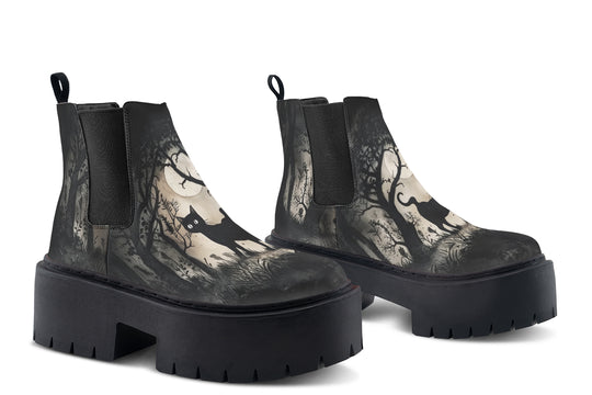 Shadows And Whiskers Platform Chelsea Boots