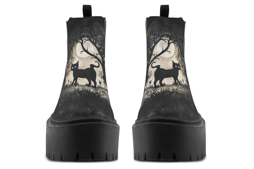 Shadows And Whiskers Platform Chelsea Boots