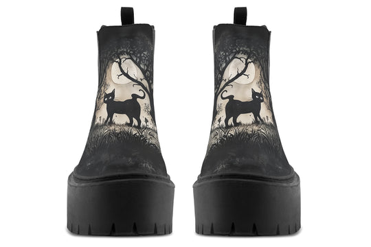 Shadows And Whiskers Platform Chelsea Boots