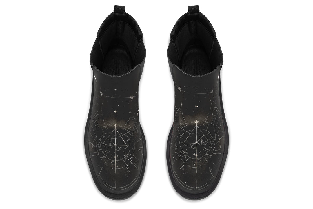 Starlit Wolf Platform Chelsea Boots
