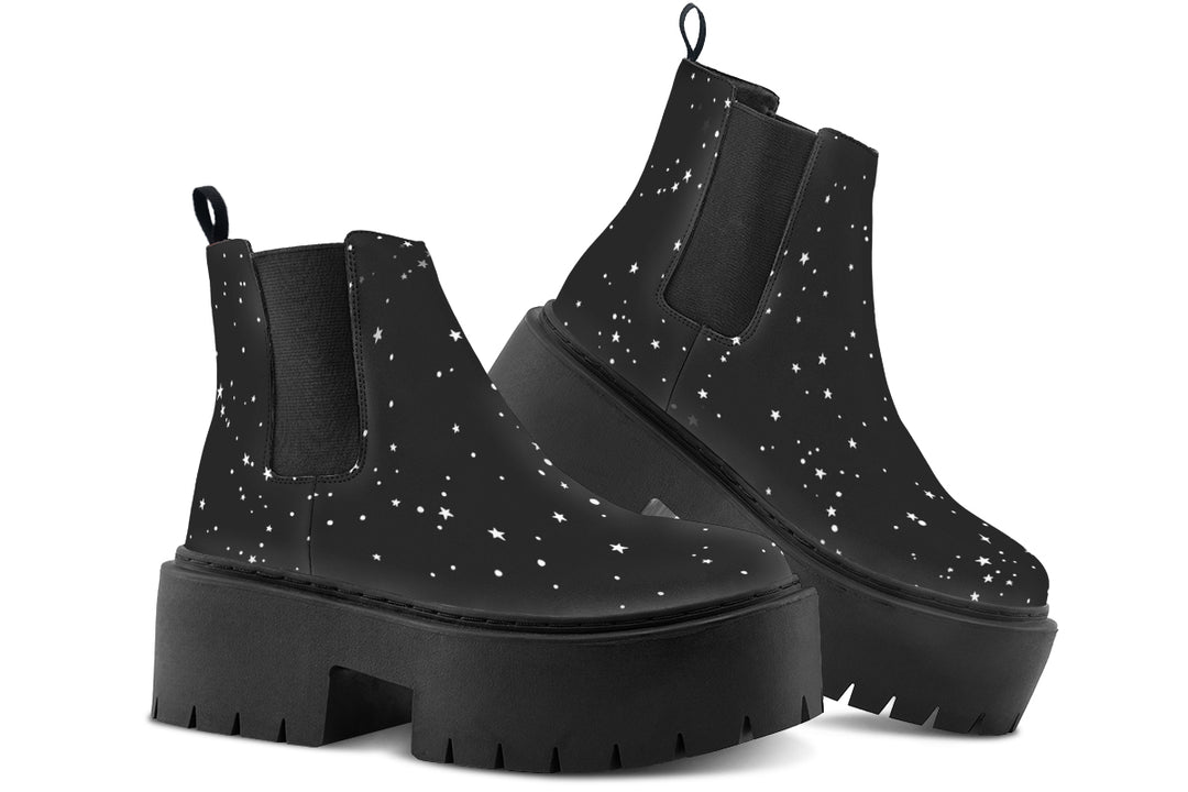 Starry Night Platform Chelsea Boots