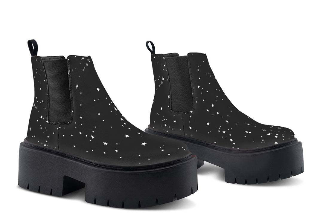 Starry Night Platform Chelsea Boots