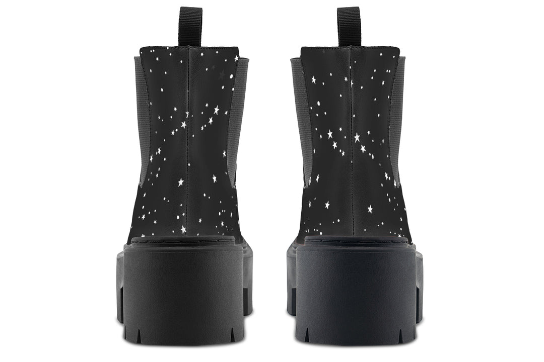 Starry Night Platform Chelsea Boots