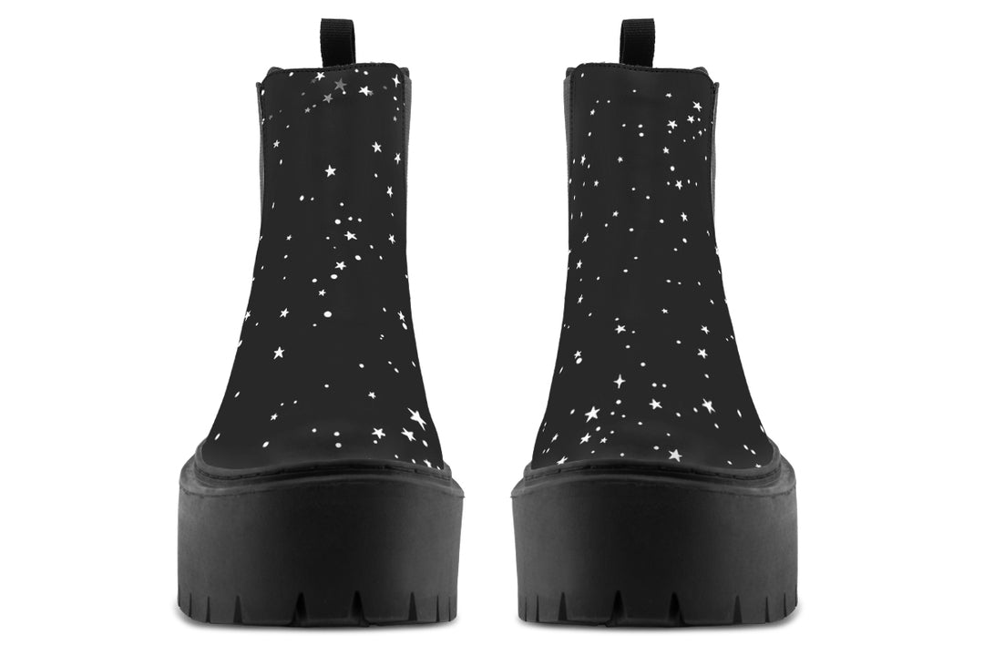 Starry Night Platform Chelsea Boots