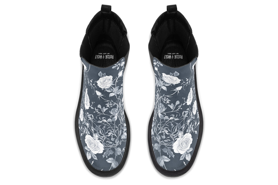 Steel Rose Romance Platform Chelsea Boots