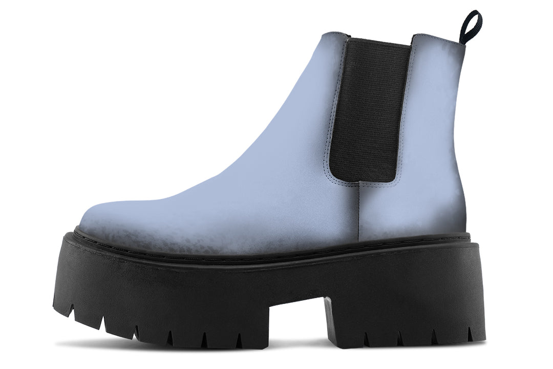 Twilight Blue Platform Chelsea Boots