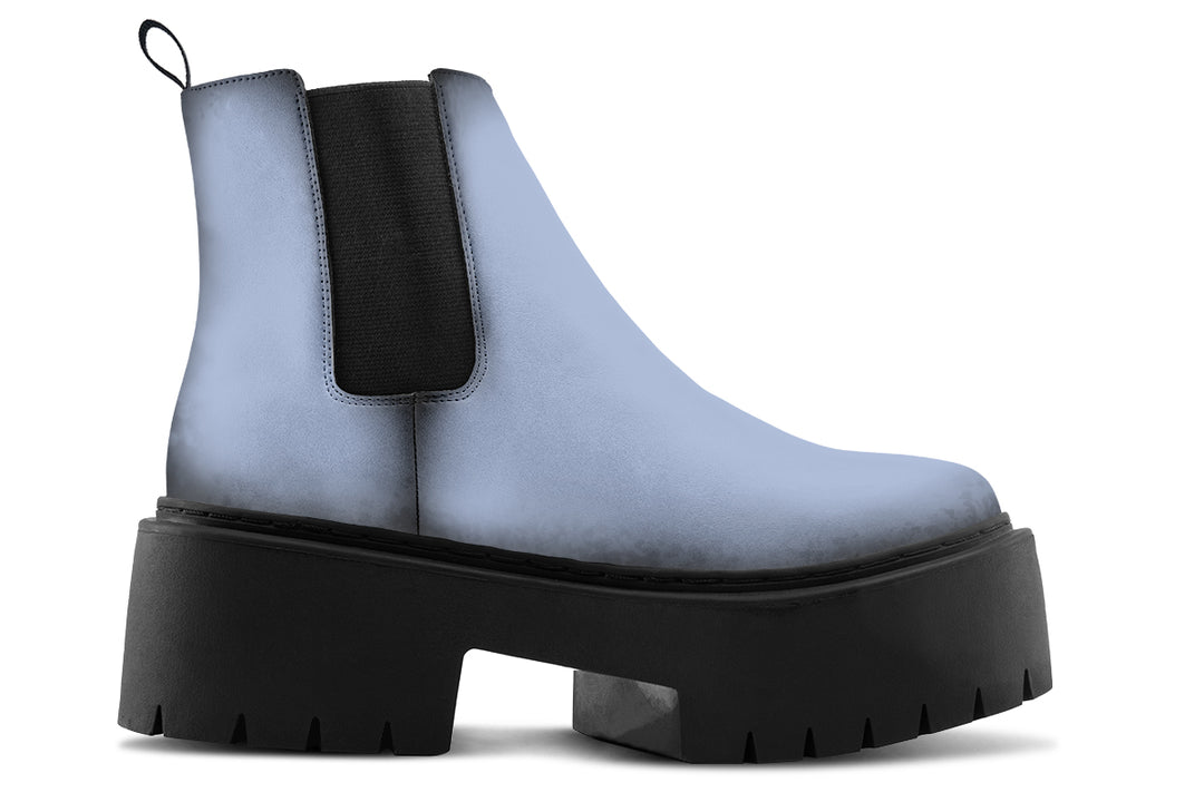 Twilight Blue Platform Chelsea Boots