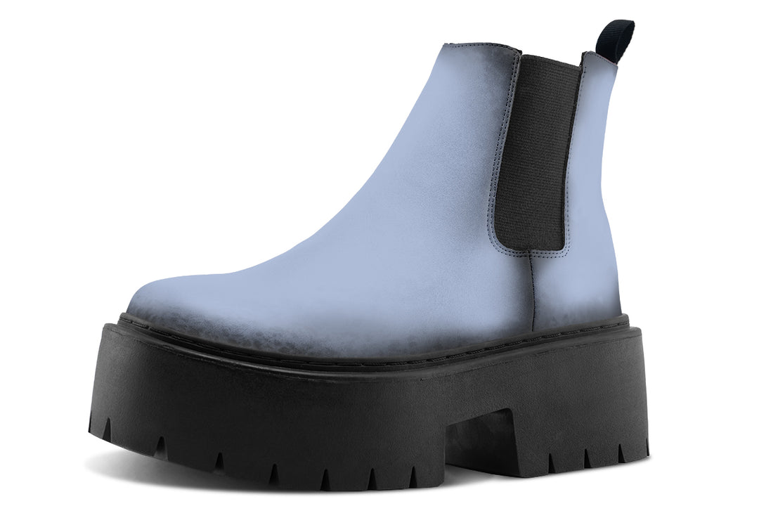 Twilight Blue Platform Chelsea Boots
