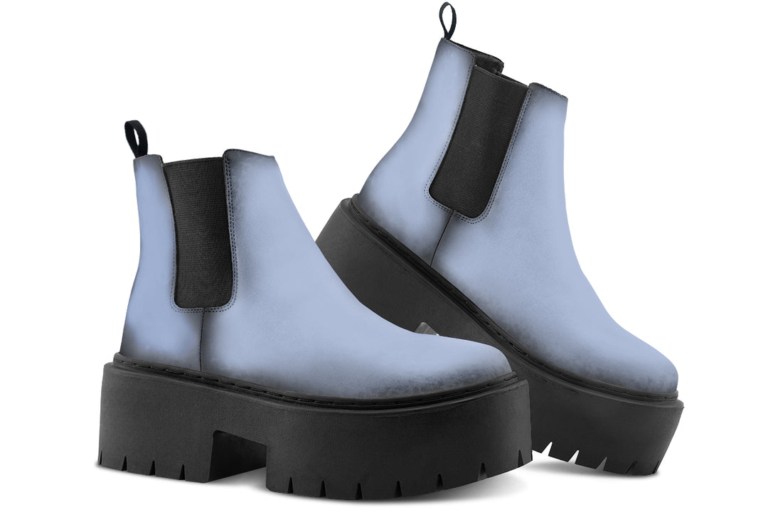 Twilight Blue Platform Chelsea Boots