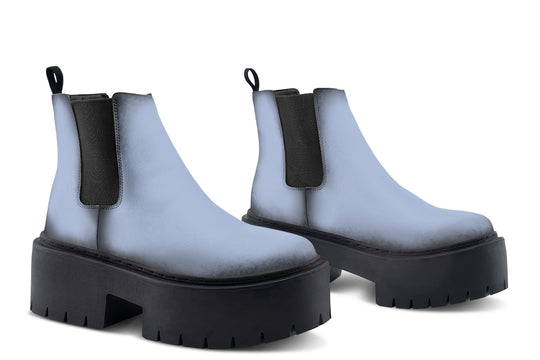 Twilight Blue Platform Chelsea Boots