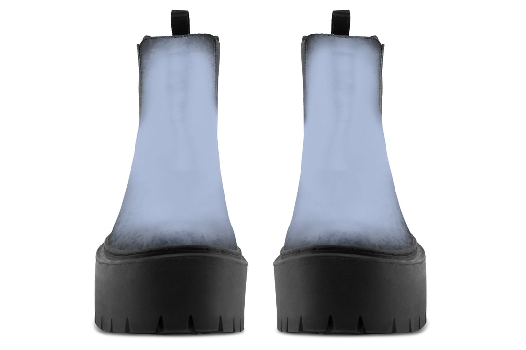 Twilight Blue Platform Chelsea Boots