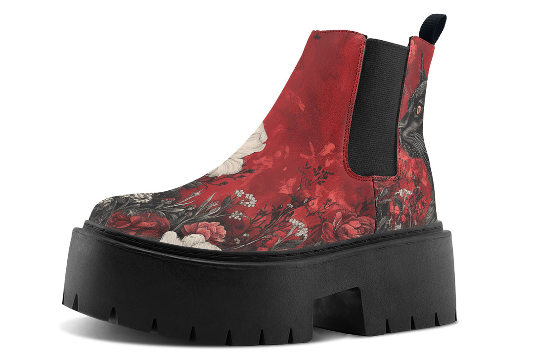 Twilight Cat Platform Chelsea Boots
