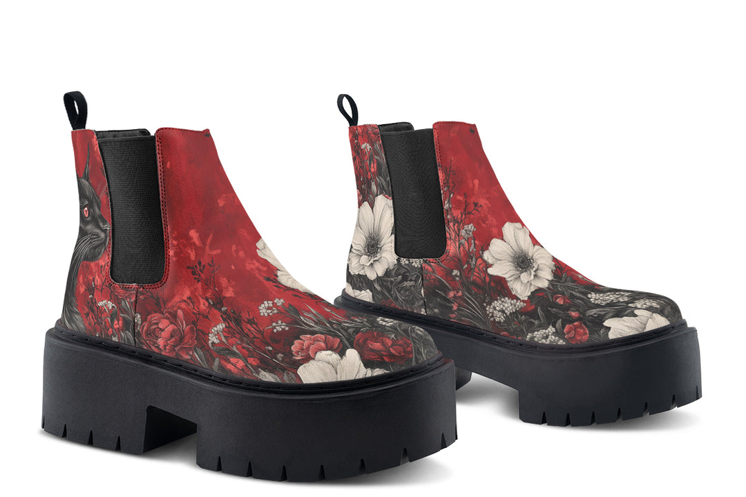 Twilight Cat Platform Chelsea Boots