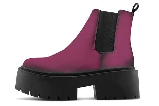 Wicked Berry Platform Chelsea Boots