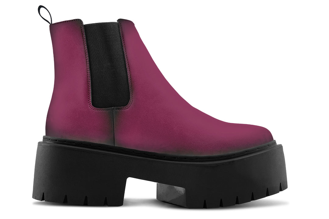 Wicked Berry Platform Chelsea Boots
