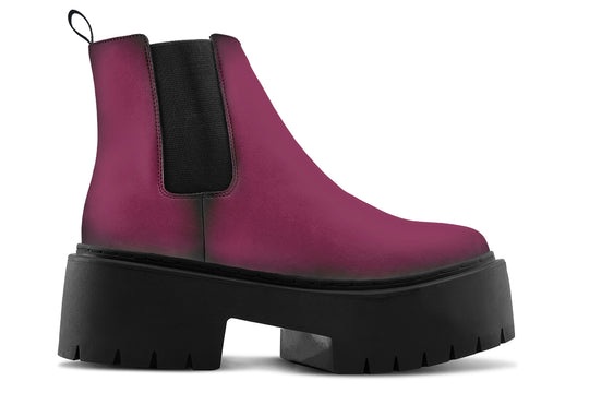 Wicked Berry Platform Chelsea Boots